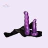 7.1Inch 18CM Lesbian Strap On Dildo Two Dildos With Harness